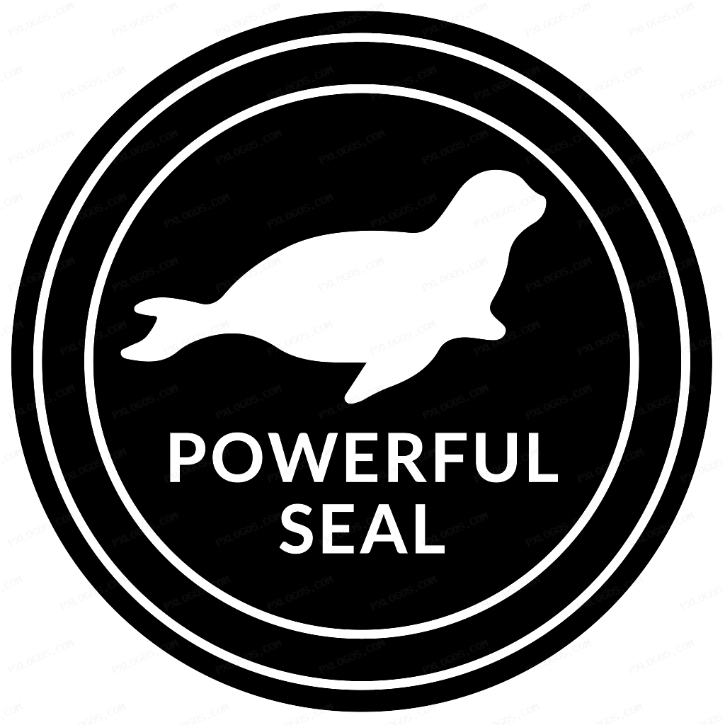 Powerful Seal Logo PNG with transparent background