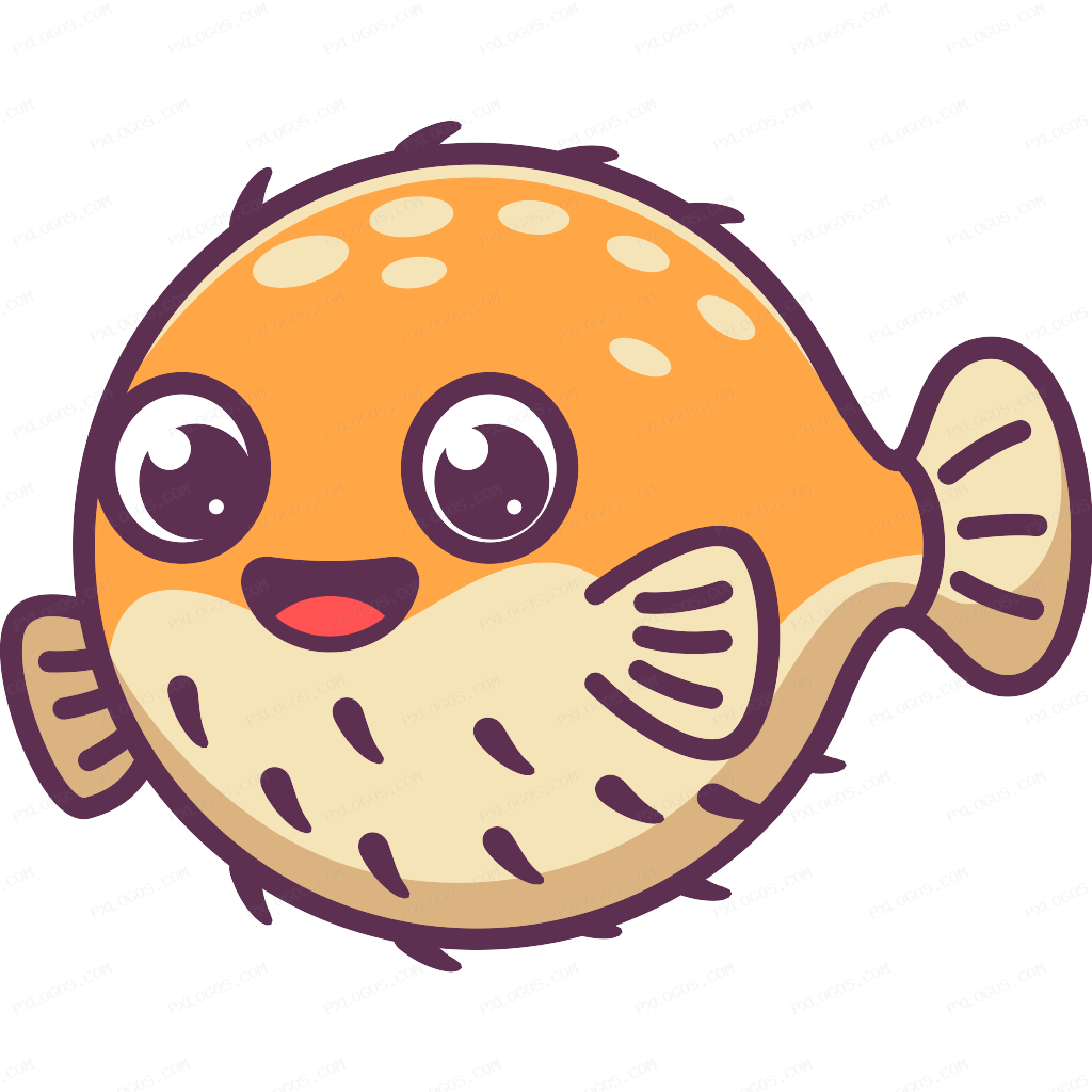 Pufferfish Host Logo PNG with transparent background