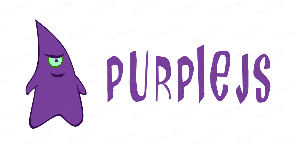 Purplejsio Wordmark Logo PNG with transparent background