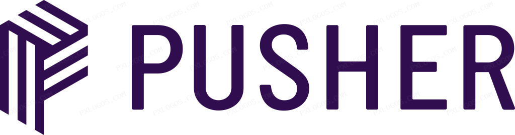 Pusher Wordmark Logo PNG with transparent background