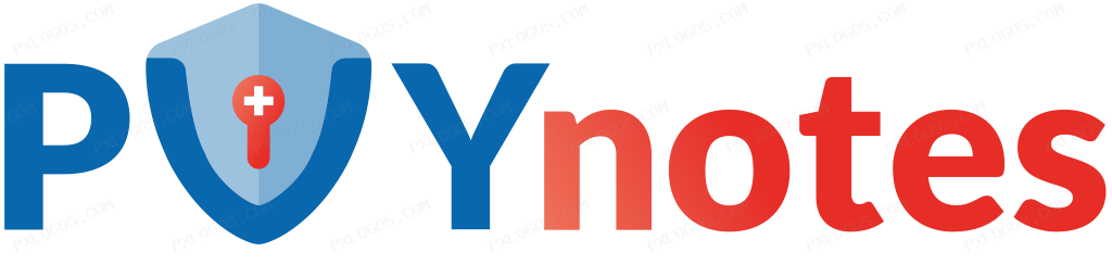 Pvy Notes Wordmark Logo PNG with transparent background