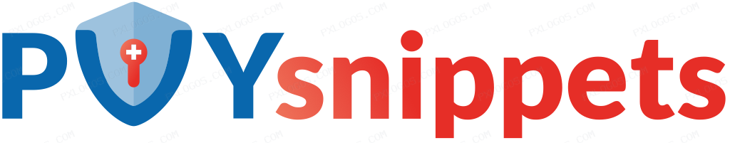 Pvy Snippets Wordmark Logo PNG with transparent background