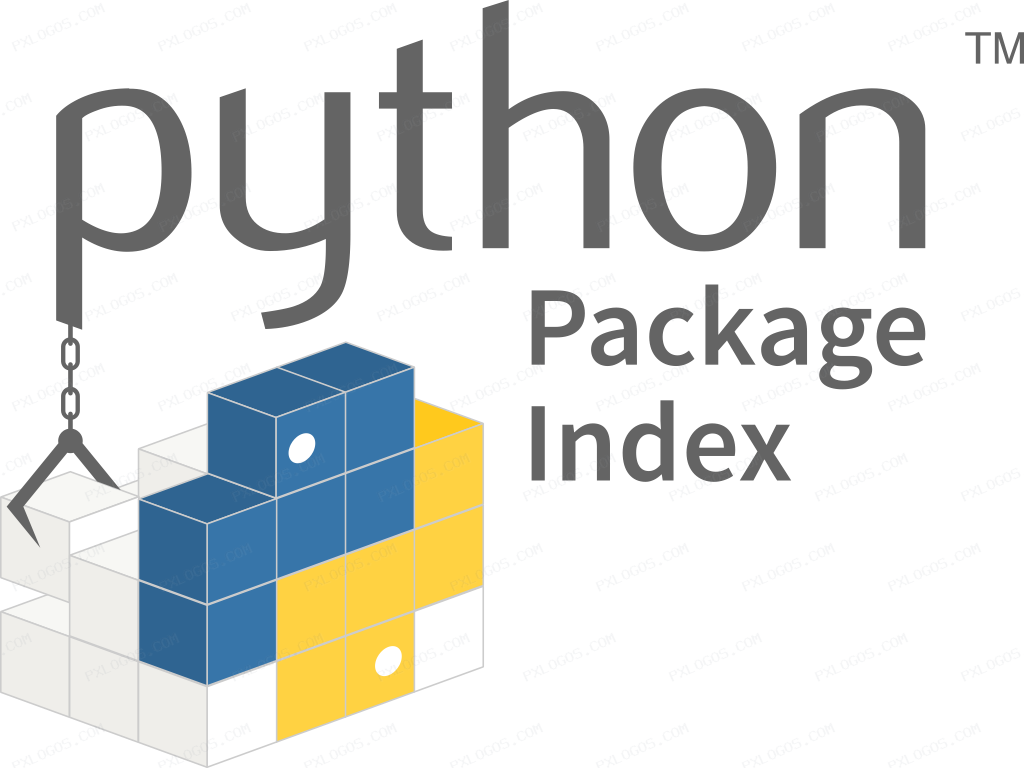 Pypi Wordmark Logo PNG with transparent background