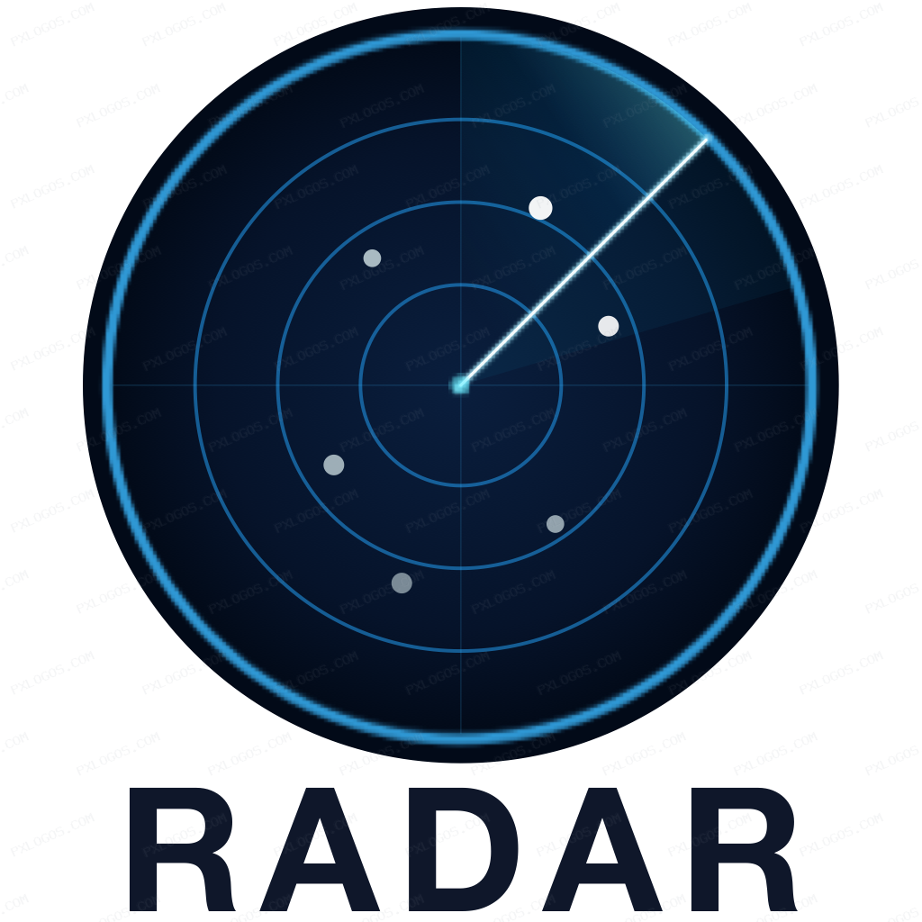 Radar Logo PNG with transparent background