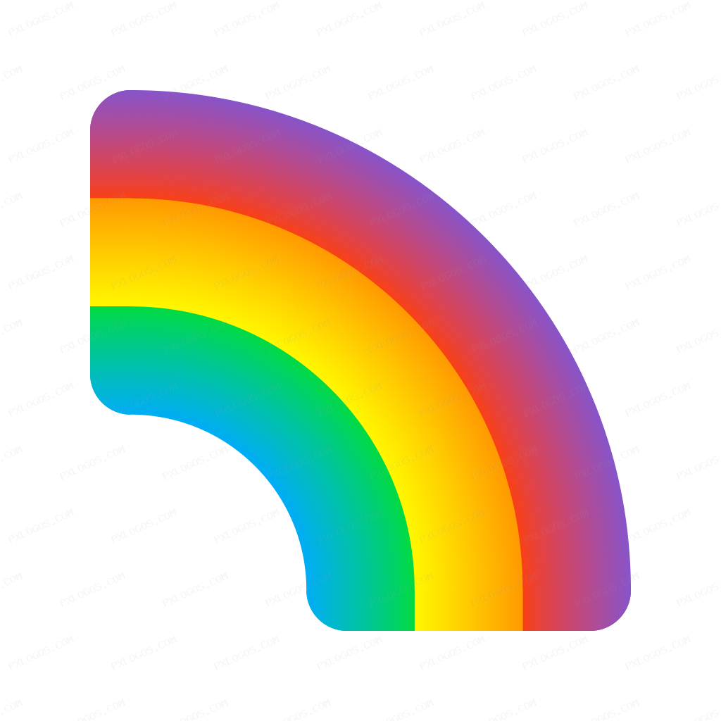 Rainbow Logo PNG with transparent background