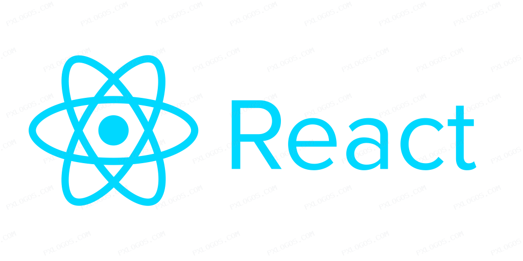 React Wordmark Logo PNG with transparent background