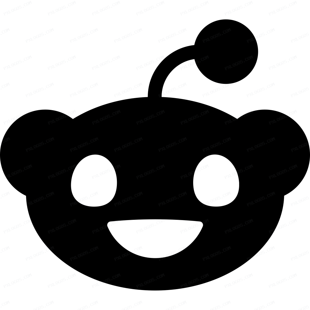 Reddit Alien Logo PNG with transparent background