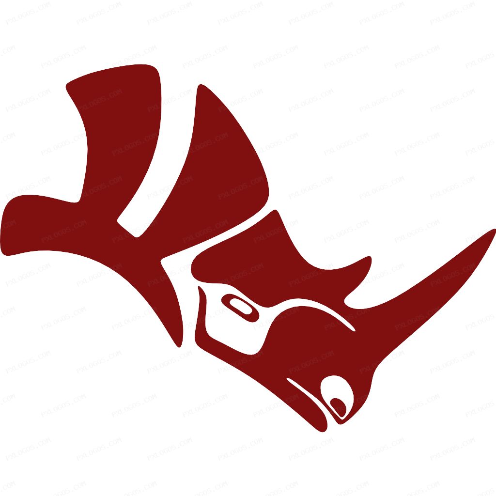 Rhinoceros Logo PNG with transparent background
