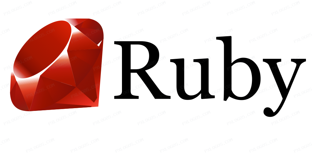 Ruby Lang Wordmark Logo PNG with transparent background