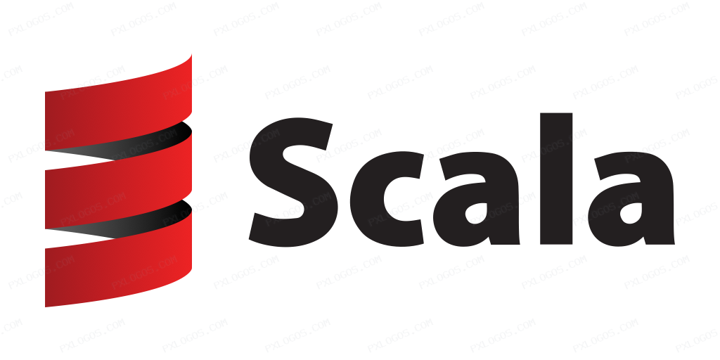 Scala Lang Wordmark Logo PNG with transparent background