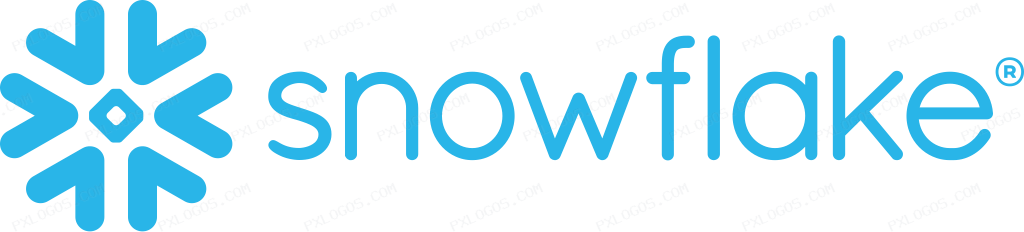 Snowflake Wordmark Logo PNG with transparent background