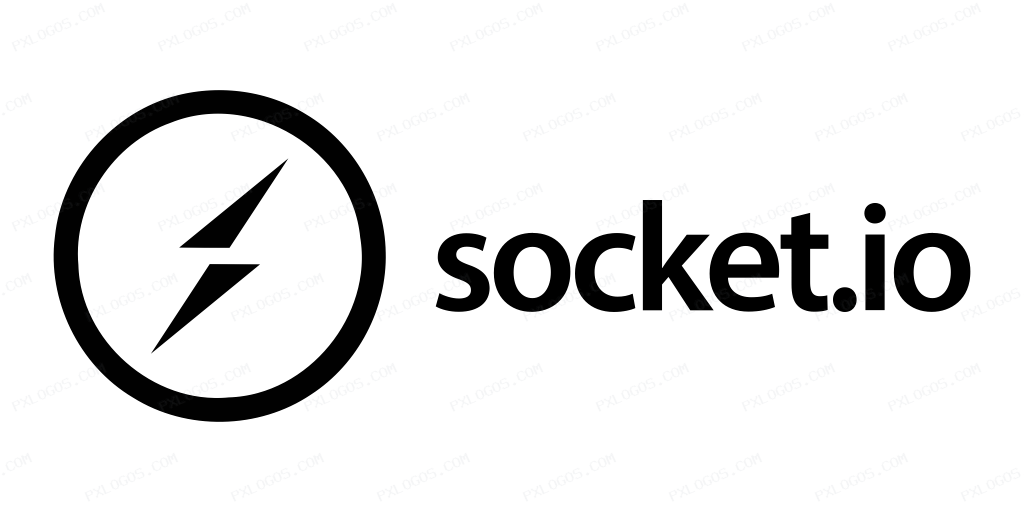 Socket IO Wordmark Logo PNG with transparent background