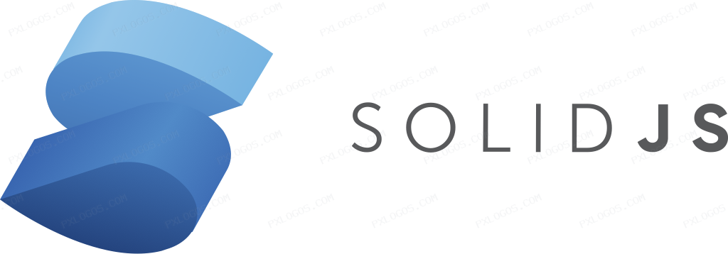 Solidjs Wordmark Logo PNG with transparent background
