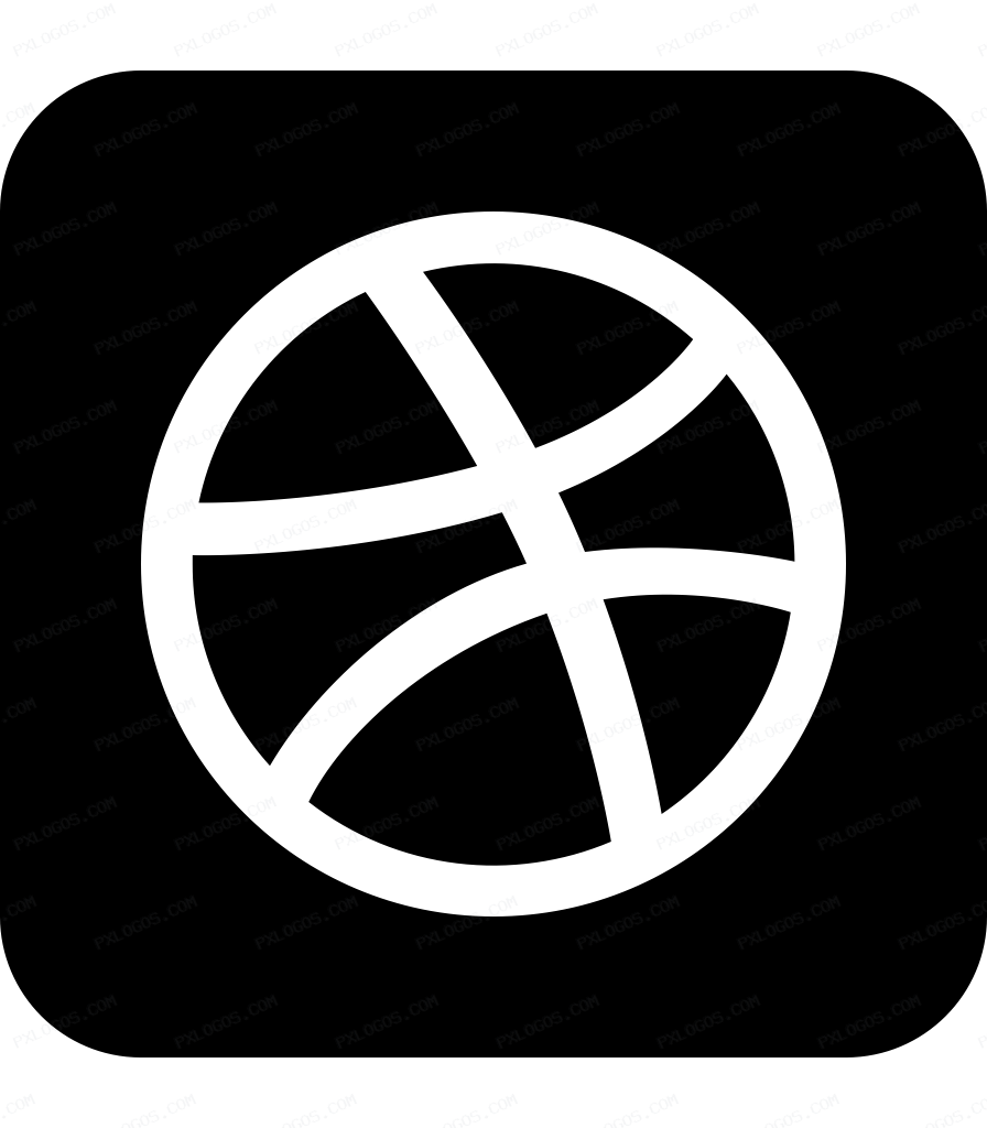 Square Dribbble Logo PNG with transparent background