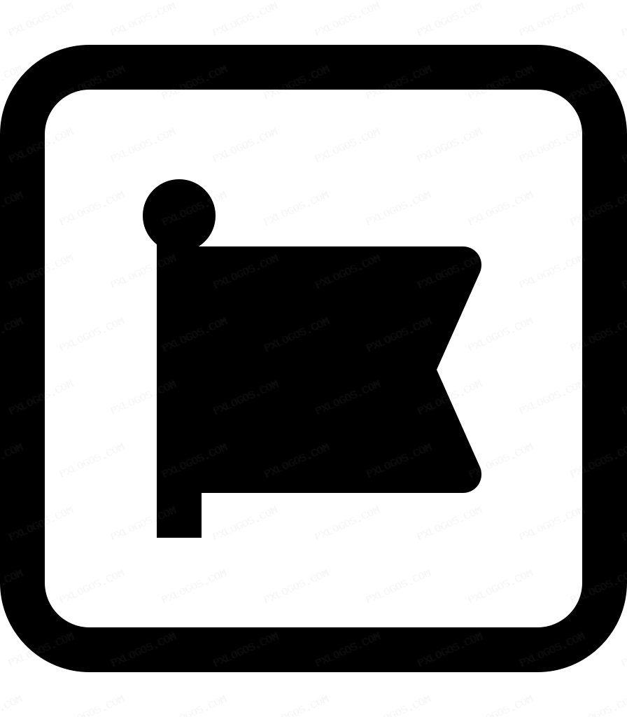 Square Font Awesome Stroke Logo PNG with transparent background