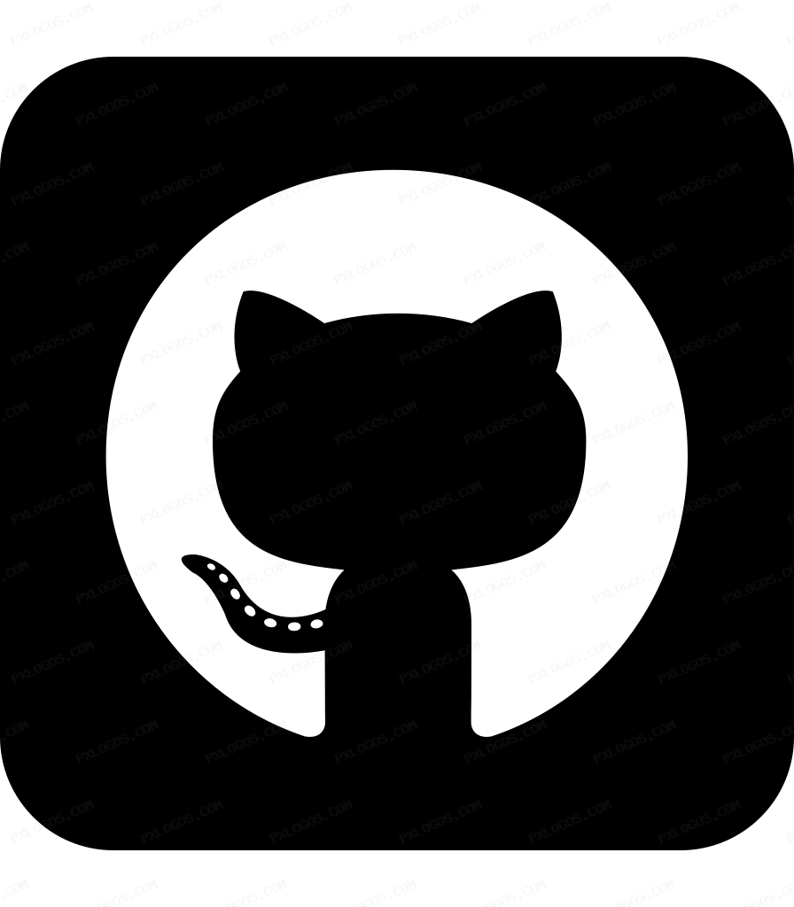 Square GitHub Logo PNG with transparent background