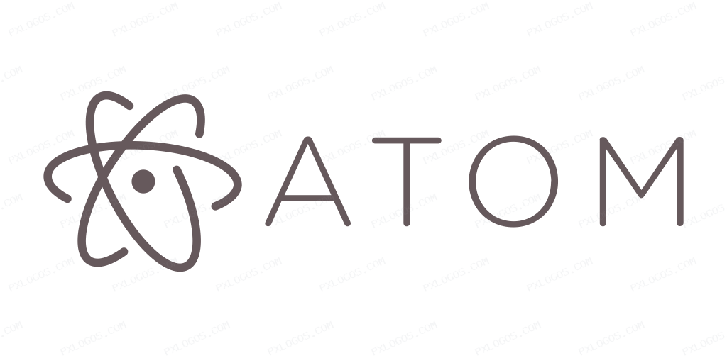 Atom IO Wordmark Logo PNG with transparent background