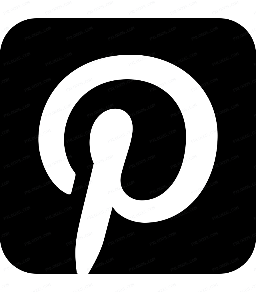 Square Pinterest Logo PNG with transparent background