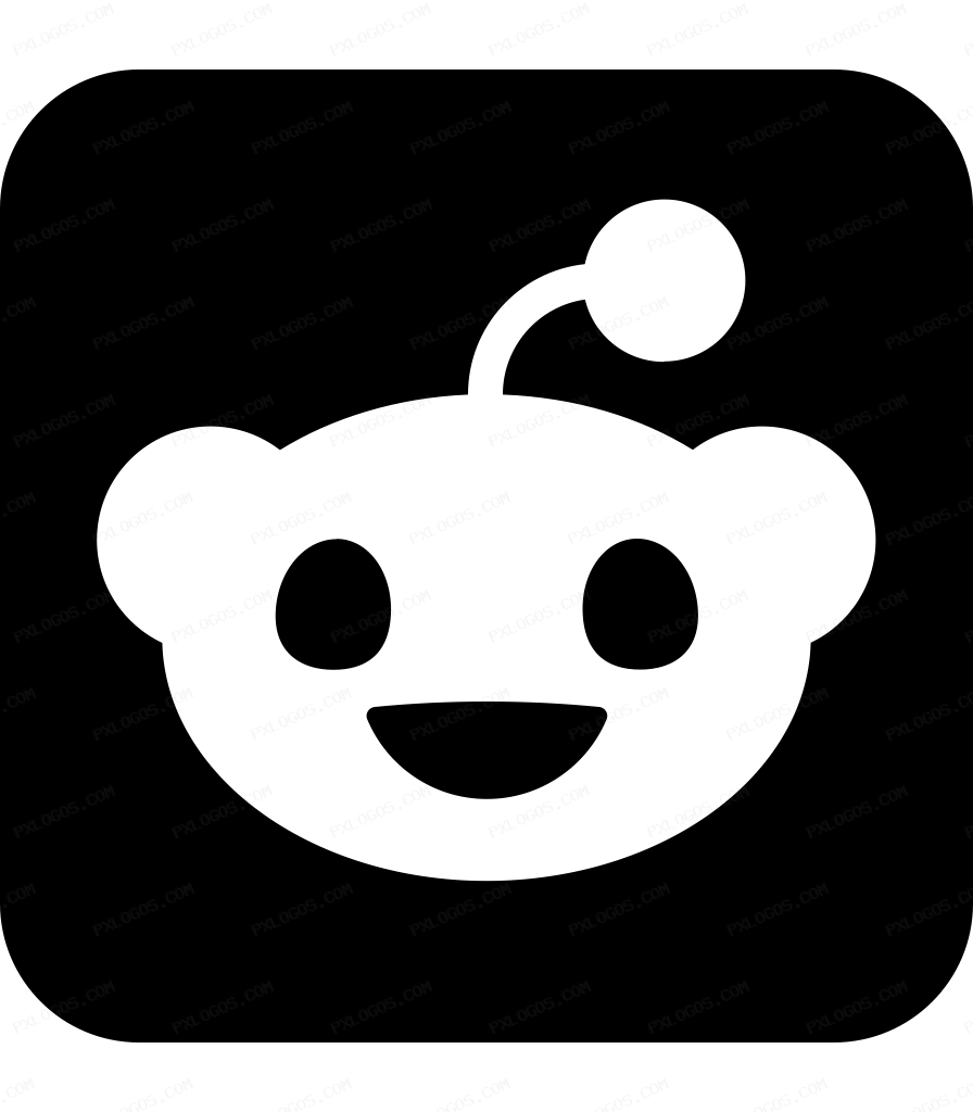 Square Reddit Logo PNG with transparent background