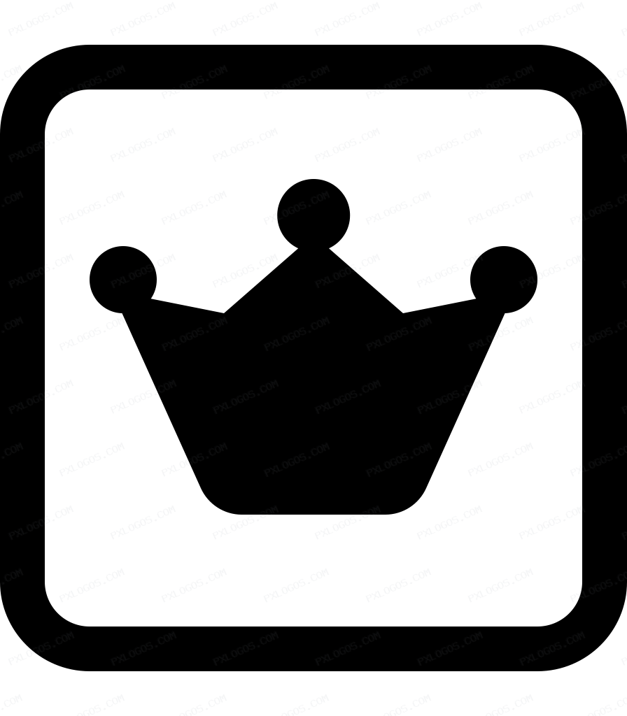 Square Web Awesome Stroke Logo PNG with transparent background