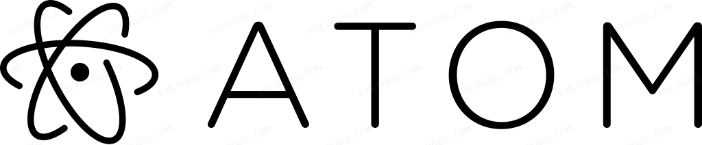 Atom Wordmark Logo PNG with transparent background