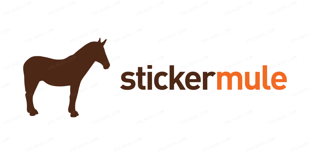 Stickermule Wordmark Logo PNG with transparent background