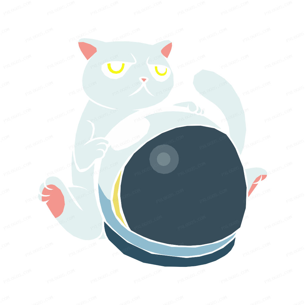 Token Cat Logo PNG with transparent background