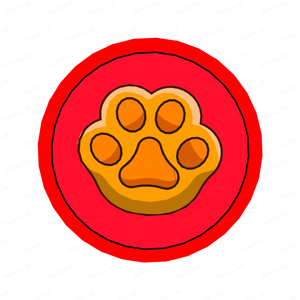 Token Paw Logo PNG with transparent background