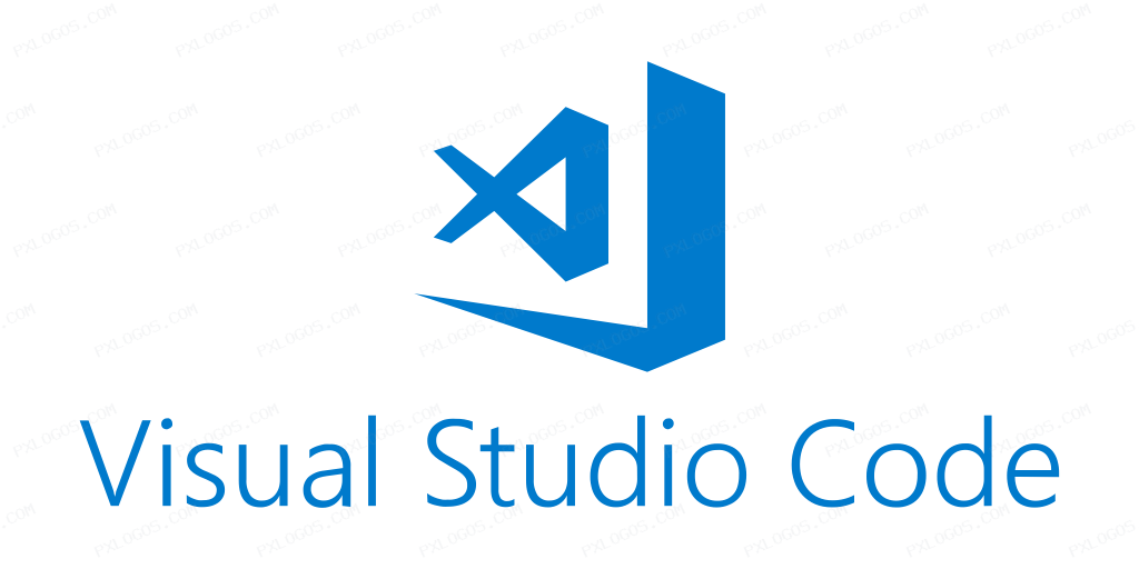 Visual Studio Code Wordmark Logo PNG with transparent background
