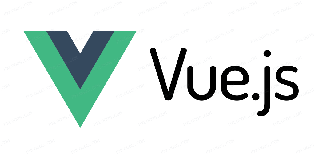 Vue JS Wordmark Logo PNG with transparent background