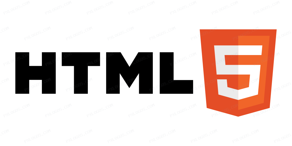 W3 Html5 Wordmark Logo PNG with transparent background
