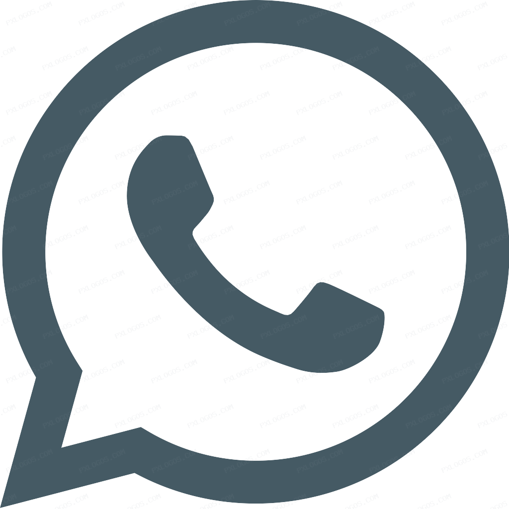 Whatsapp Monochrome Logo PNG with transparent background