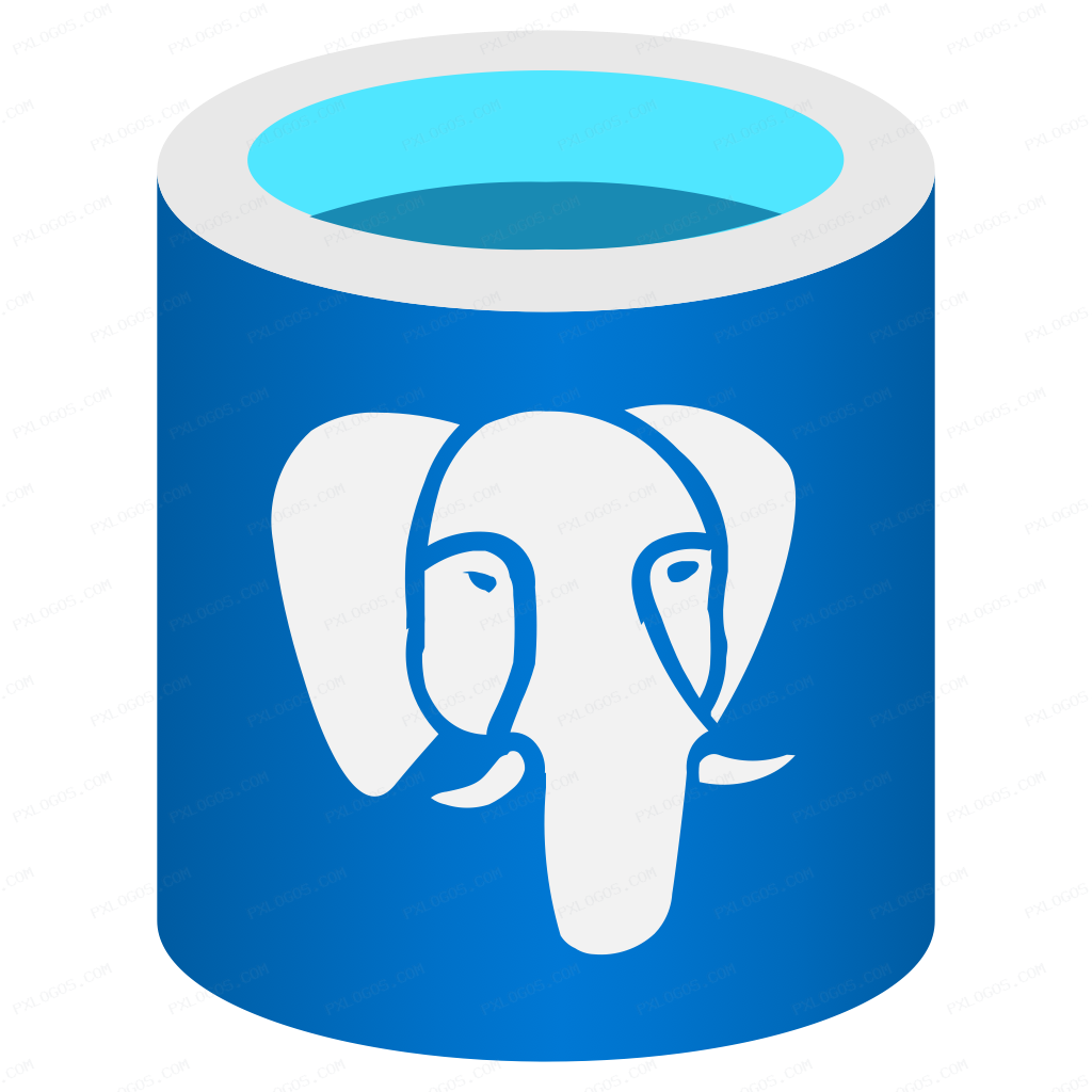 Azure Postgres Server Logo PNG with transparent background