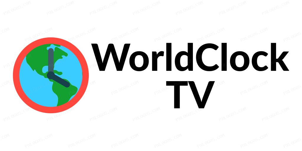 Worldclocktv Wordmark Logo PNG with transparent background