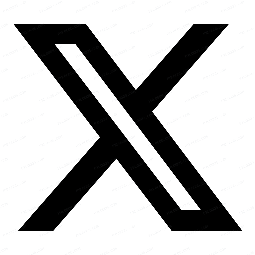 X Twitter Logo PNG with transparent background