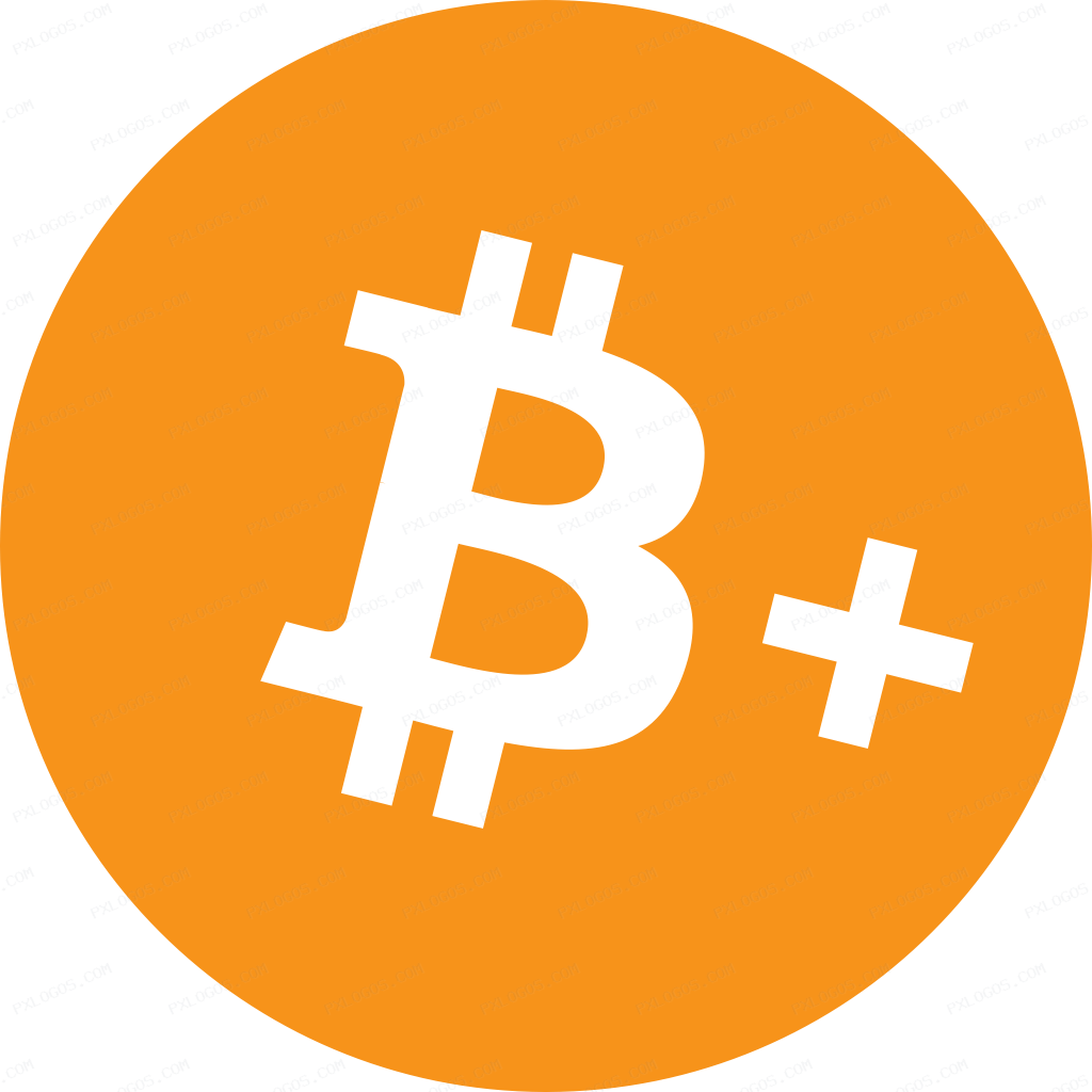Bitcoin Plus Logo PNG with transparent background