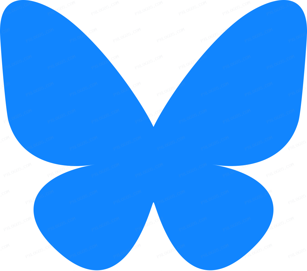 Bluesky Logo PNG with transparent background