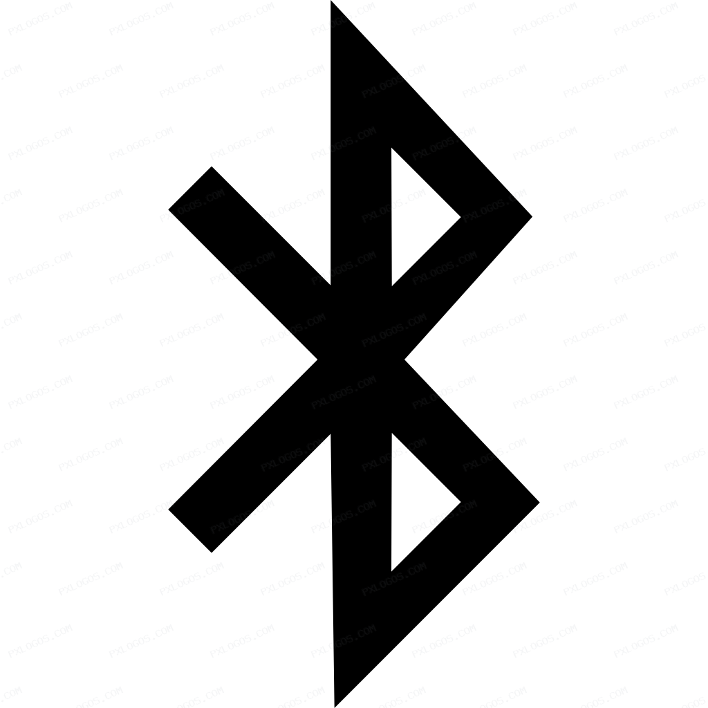 Bluetooth B Logo PNG with transparent background