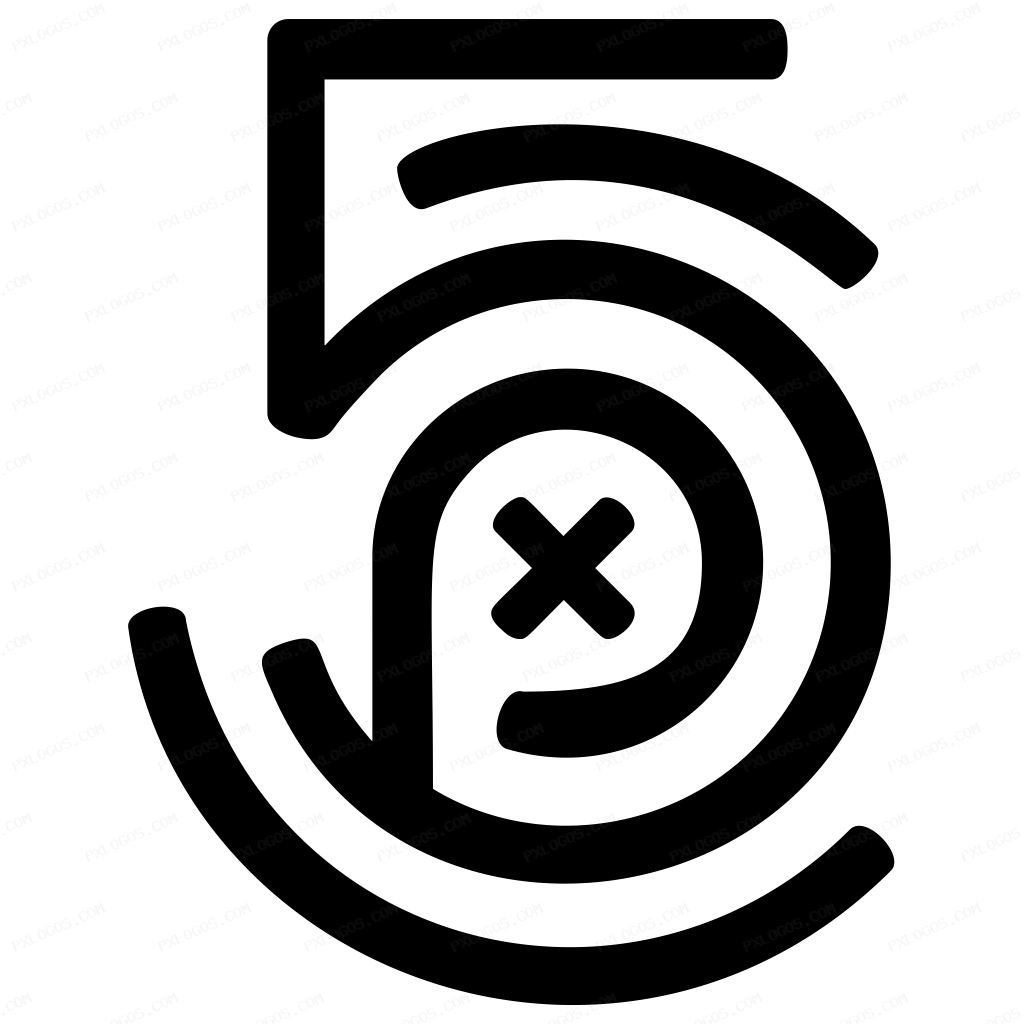 500px 5 Logo PNG with transparent background