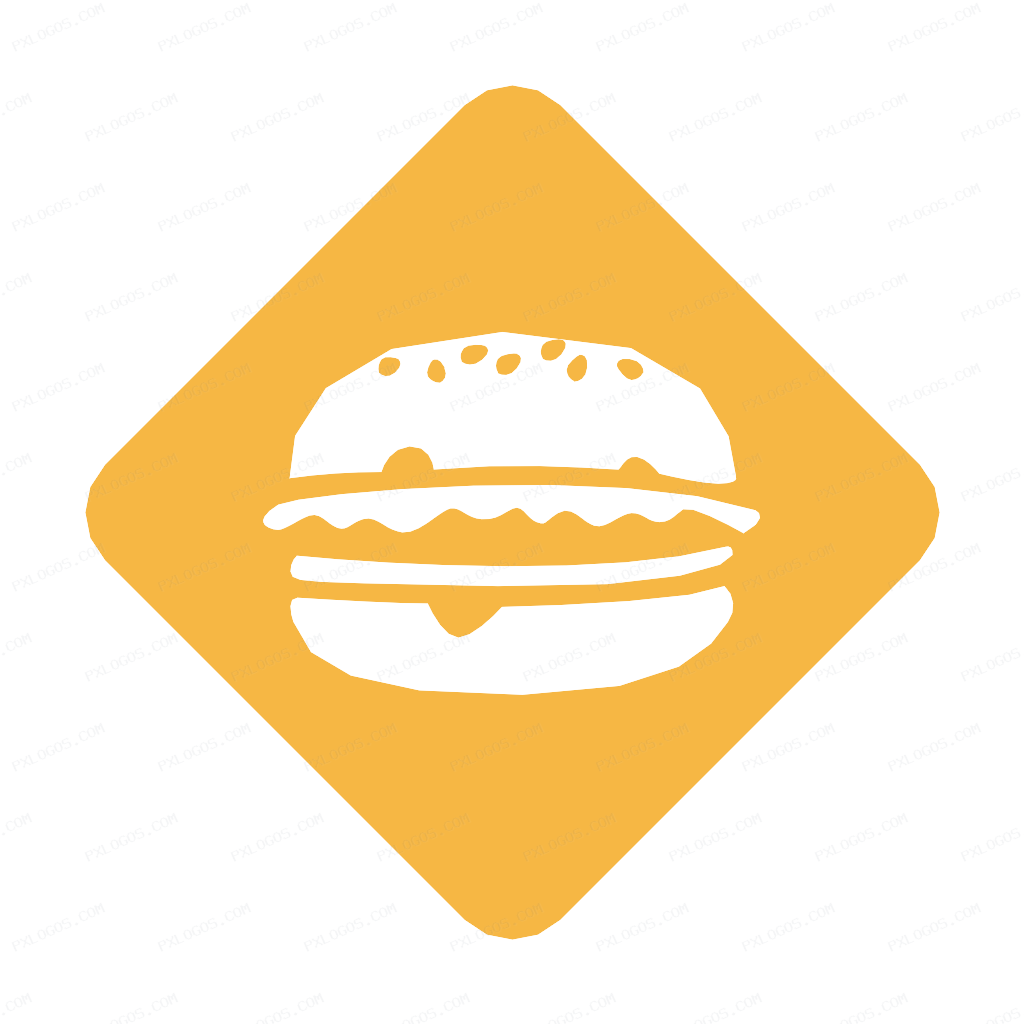 Burger Logo PNG with transparent background