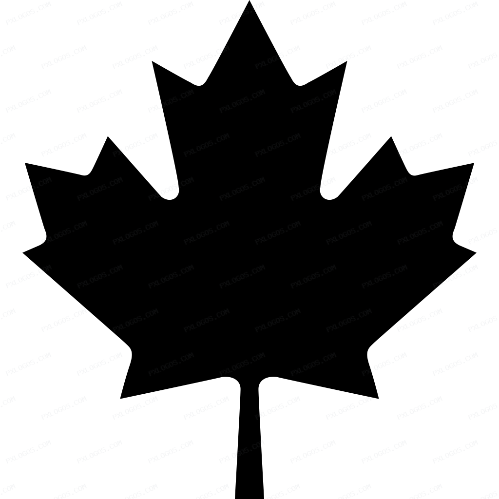 Canadian Maple Leaf Logo PNG with transparent background