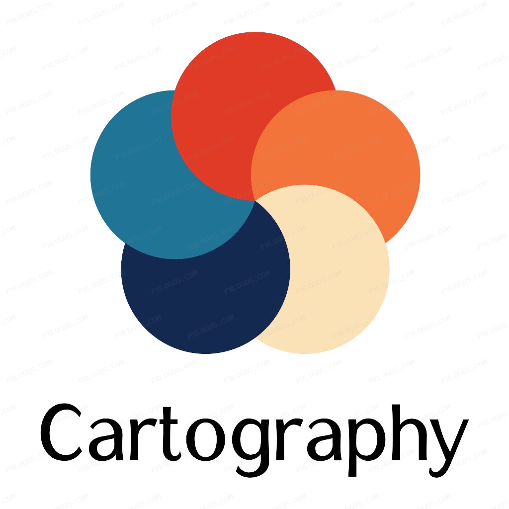 Cartography Logo PNG with transparent background