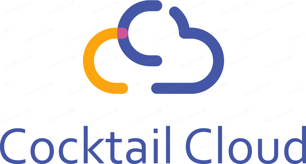 Cocktail Cloud Logo PNG with transparent background