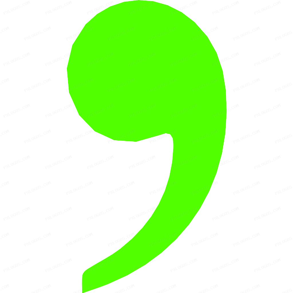 comma Logo PNG with transparent background