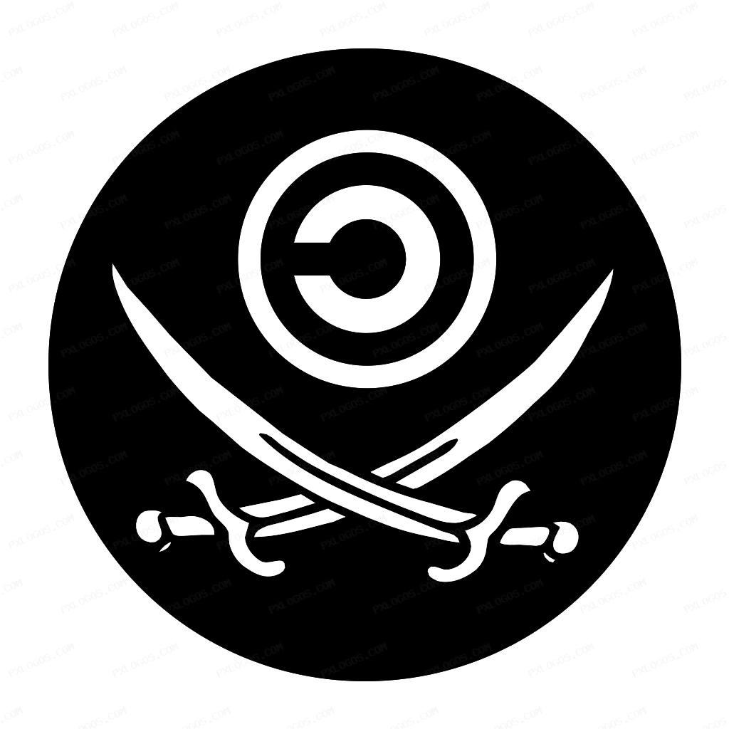 Copyleft Pirate Logo PNG with transparent background