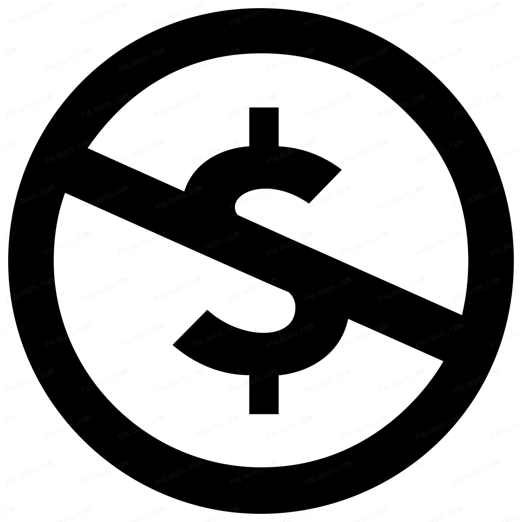 Creative Commons Nc Logo PNG with transparent background
