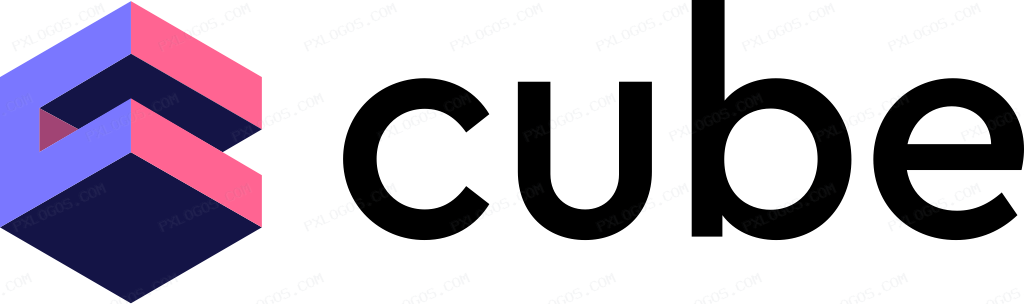 Cube Wordmark Logo PNG with transparent background