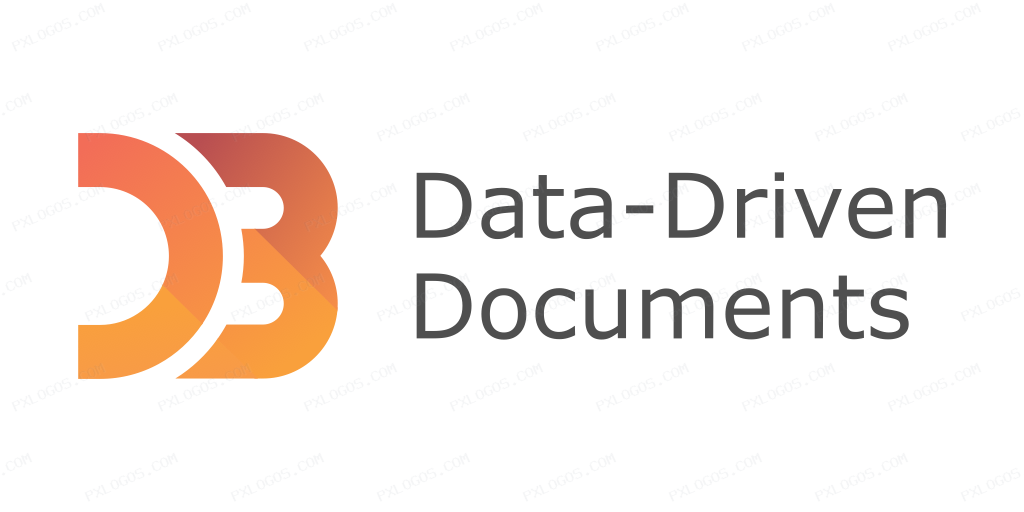 D3js Wordmark Logo PNG with transparent background