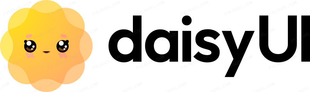 Daisyui Wordmark Logo PNG with transparent background