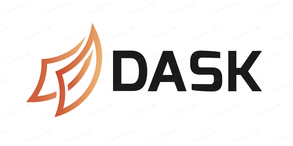 Dask Wordmark Logo PNG with transparent background